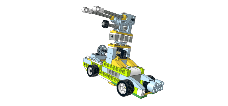 413 Lego wedo Camión con ametralladora